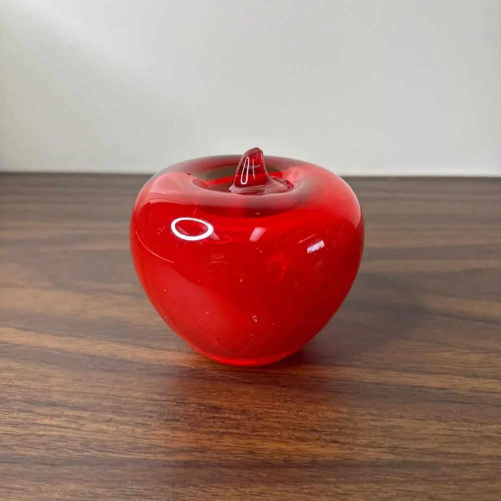 Vintage Murano Style Hand Blown Glass Apple